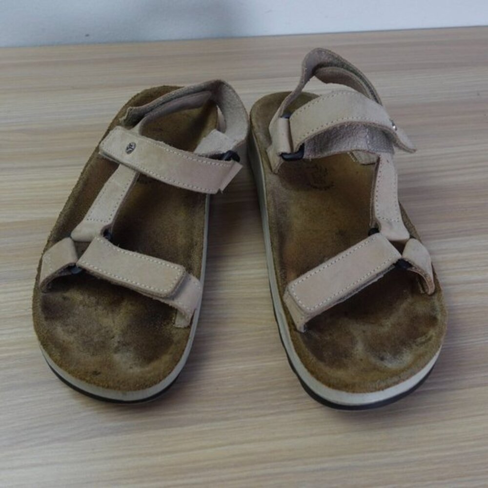 Fly Flot‎ Flat Sandals 37 6 Brown Strappy Leather Gorp PLUMATECH ITALY